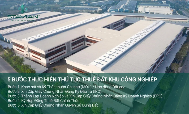 5 bước thực hiện thủ tục thuê đất khu công nghiệp