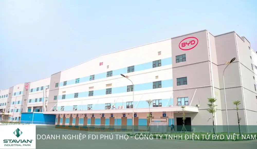 Doanh nghiệp FDI Phú Thọ – Công ty TNHH Điện tử BYD Việt Nam