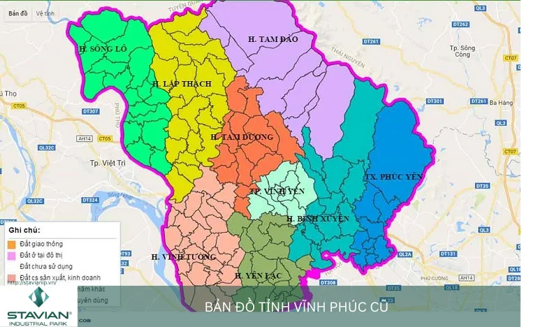 Tỉnh Vĩnh Phúc: Lịch Sử Phát Triển Và Sáp Nhập Vào Tỉnh Phú Thọ Mới 10 Bản đồ tỉnh Vĩnh Phúc cũ