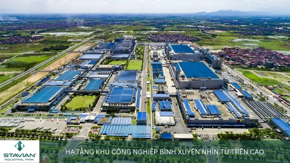 Hạ tầng khu công nghiệp Bình Xuyên nhìn từ trên cao